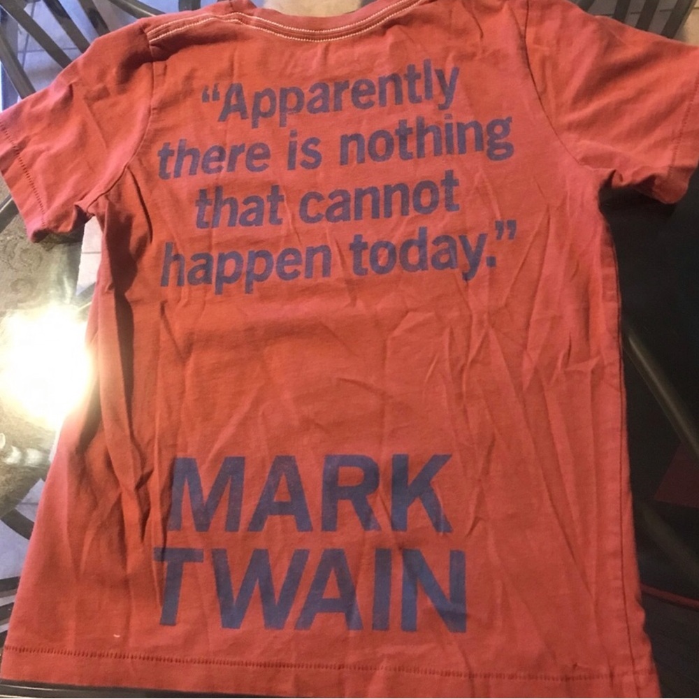 Peek Tom Sawyer Graphic Kids Tee in Rust Orange Size 6/7 - Picture 3 of 3